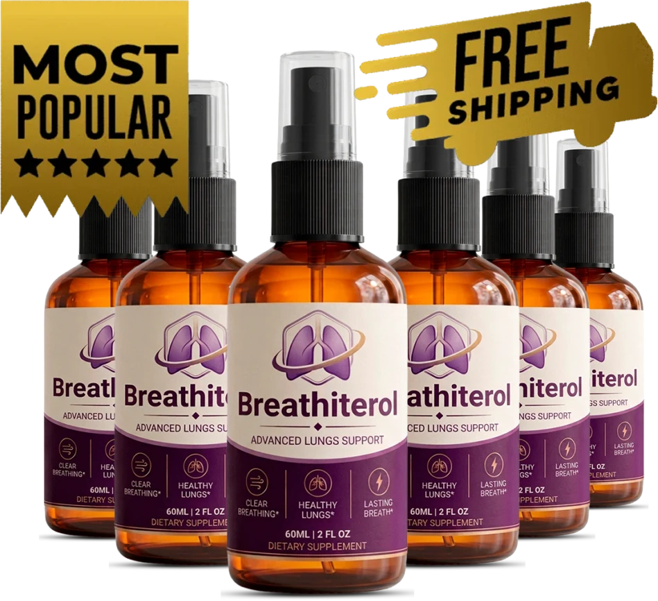 Breathiterol advanced lung support oral spray bottles